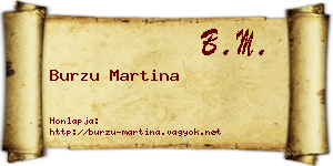 Burzu Martina névjegykártya